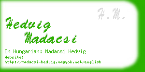 hedvig madacsi business card